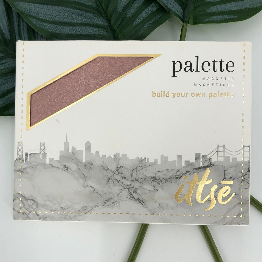 Ittse Rose Pink The Van Ness Magnetic Eyeshadow Mirrored Vegan Leather Palette